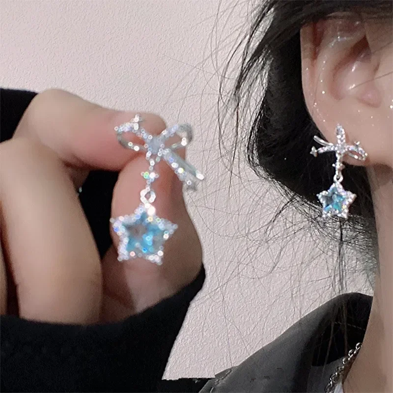 Изысканные-серьги-гвоздики-в-форме-синей-звезды-из-циркония-для-женщин-персонализированные-Стильные-повседневные-аксессуары-вечерние-ювелирные-изделия-подарки-на-день-рождения