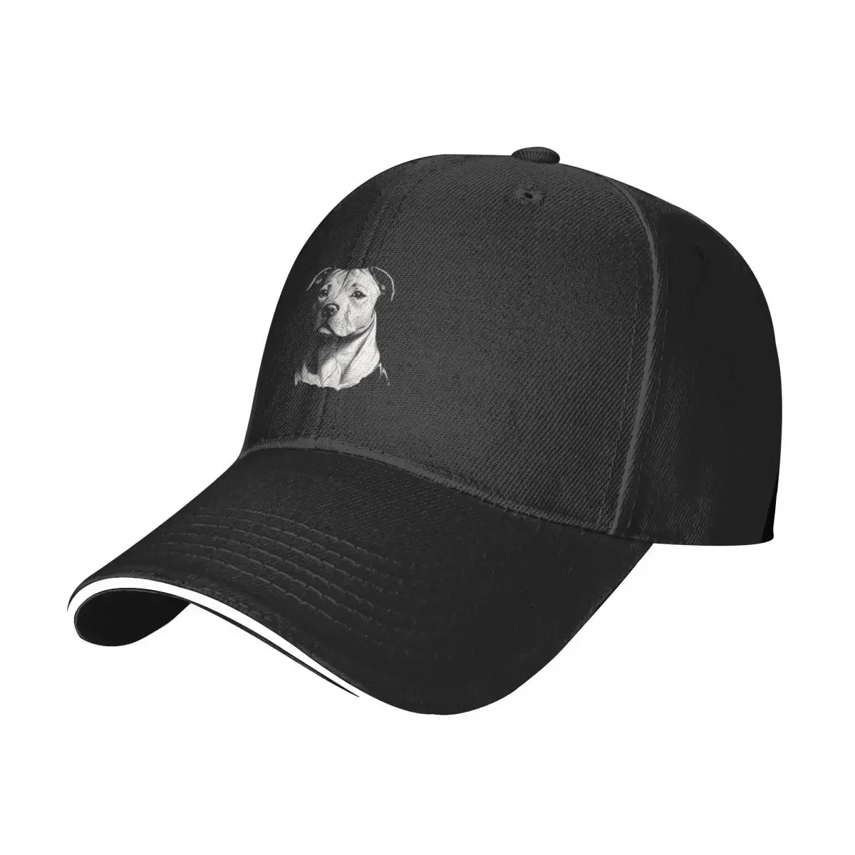 Staffy love Baseball Cap Beach Outing Beach Sunhat birthday Women's Golf Clothing Men's