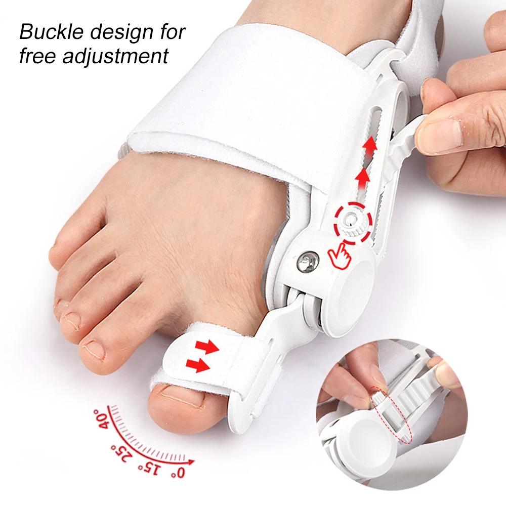 Bunion Corrector for Women Men, Orthopedic Toe Straightener, Adjustable Splint Bunion Pads Day Night Support with Toe Separator