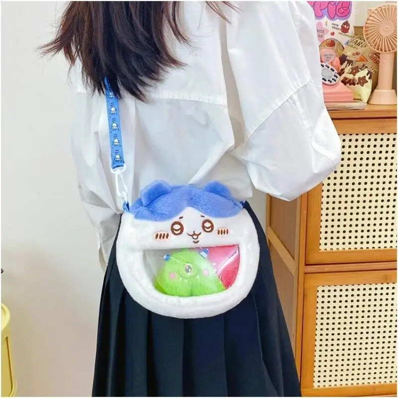 New Chiikawa Plush Crossbody Bag Kawaii Usagi Hachiware Large Capacity Shoulder Bag Ins Korean Cartoon Anime Friend Gift