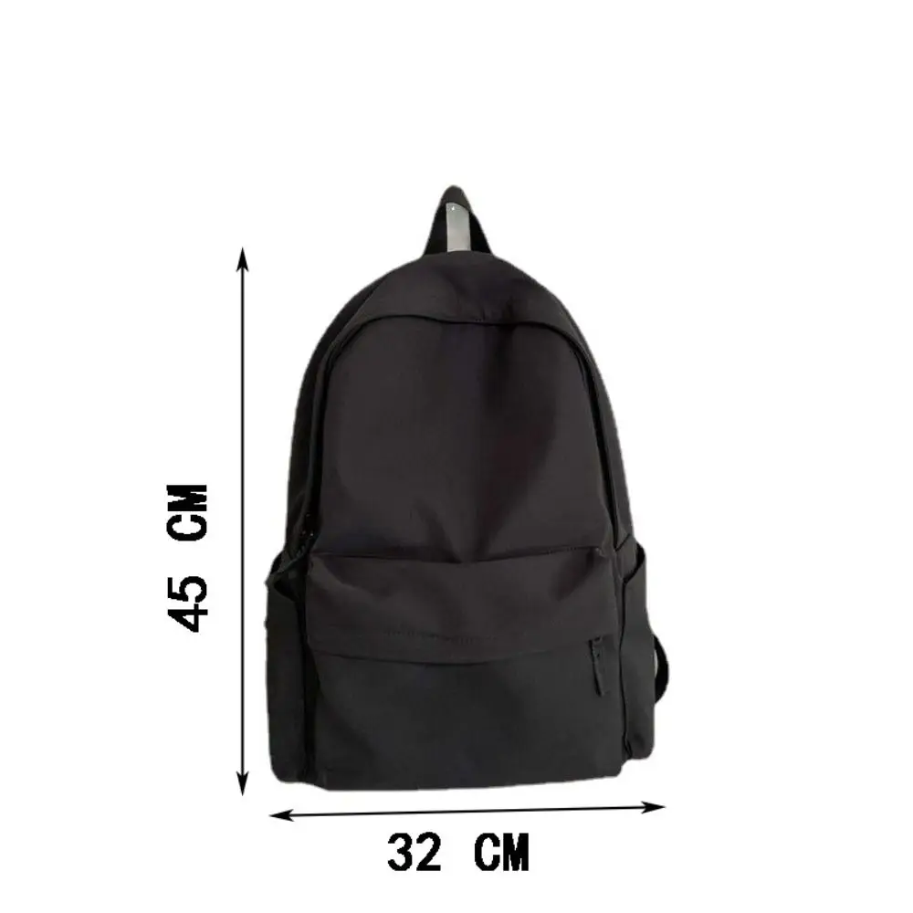 Nylon Versatile Backpack Large Capacity Black Grey White Red School Student Backpack Washable Waterproof Computer Bag Unisex