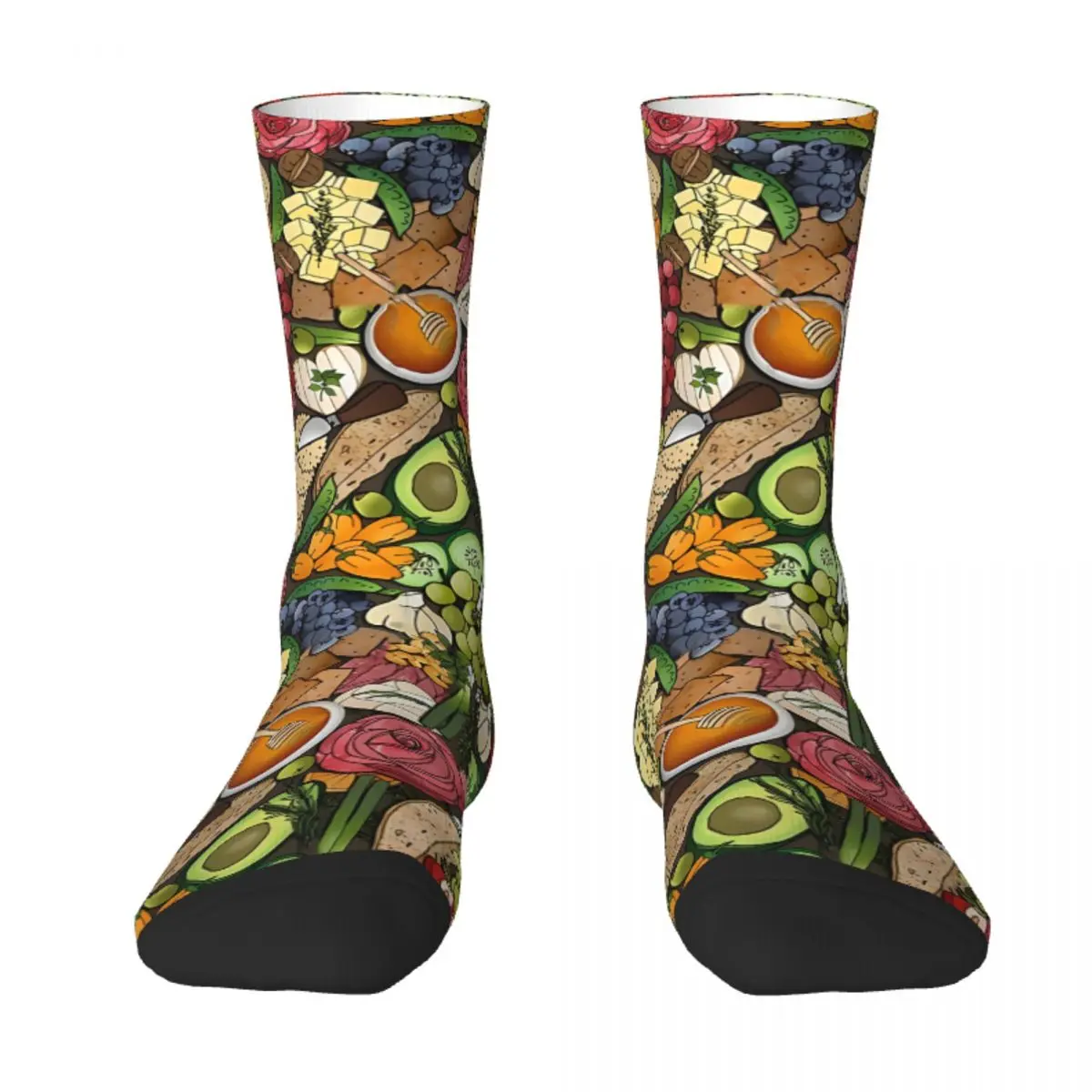 Charcuterie Fruit Avocado Unisex Winter Socks Outdoor Happy Socks street style Crazy Sock