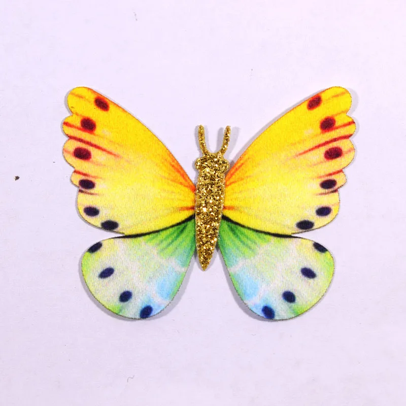 

200pcs 5cm Colorful single layer Butterfly for DIY Handmade Hairband Nail Decoration wedding decoration Butterflies Home decor