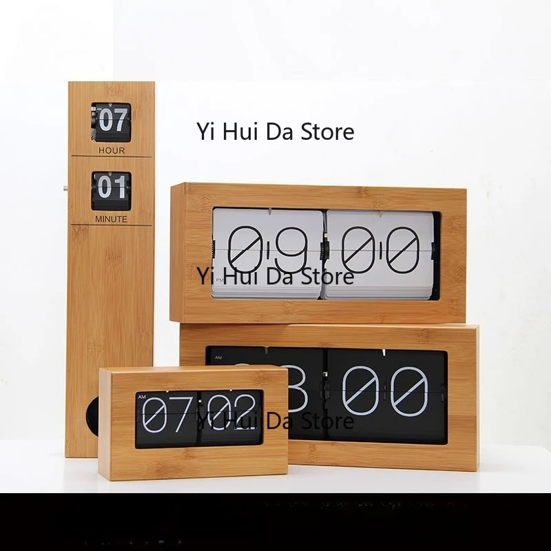 

Automatic Page Turning Clock Vintage Simple Home Living Room Table Clock Large Mechanical Page Turning Clock