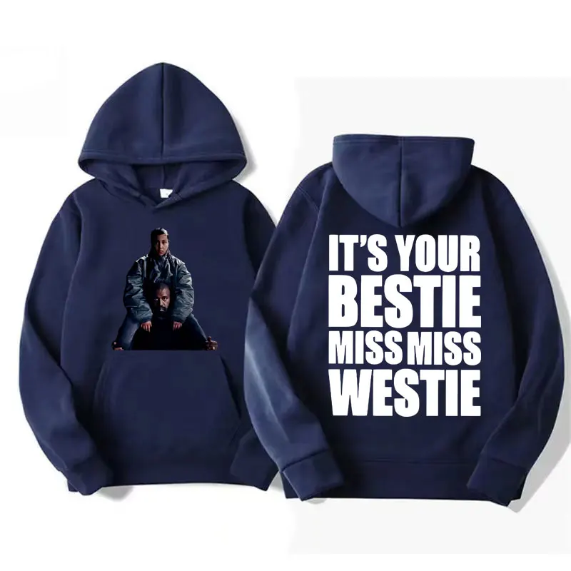 Vultures Ye Kanye & North West Talking Music Video Miss Miss Westie Pullovers Hoodies Men Women Fashion Casual Hoodie Sweatshirt