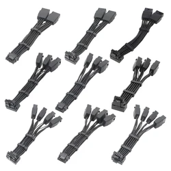 NEW GPU RTX4090 RTX4080 Series 18AWG 4x8pin 3x8pin PCI-e to 16Pin (12+4) PCI-e 5.0 12VHPWR Connector 90-Degree Elbow