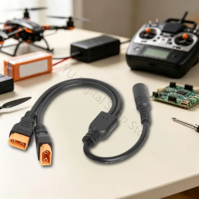 96BA Batterieend-Splitterkabel mit 6,3 x 3,0 mm Buchseneingang, 35 Draht für Lötarbeiten, FPV-Display-Nutzung und – Detail 10