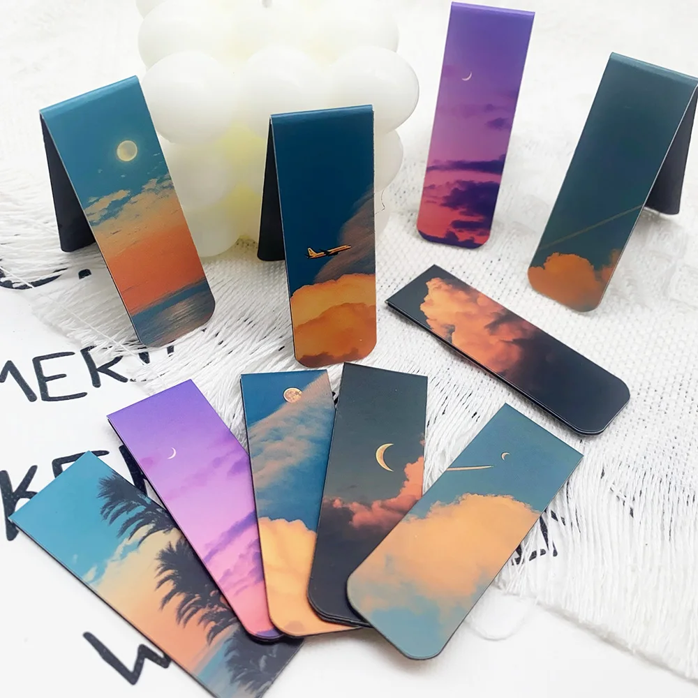 5pcs Twilight Whispers Magnetic Bookmark Reading Pages Books Tagging School Stationary Supplies DIY Aesthetic Creative Bookmark