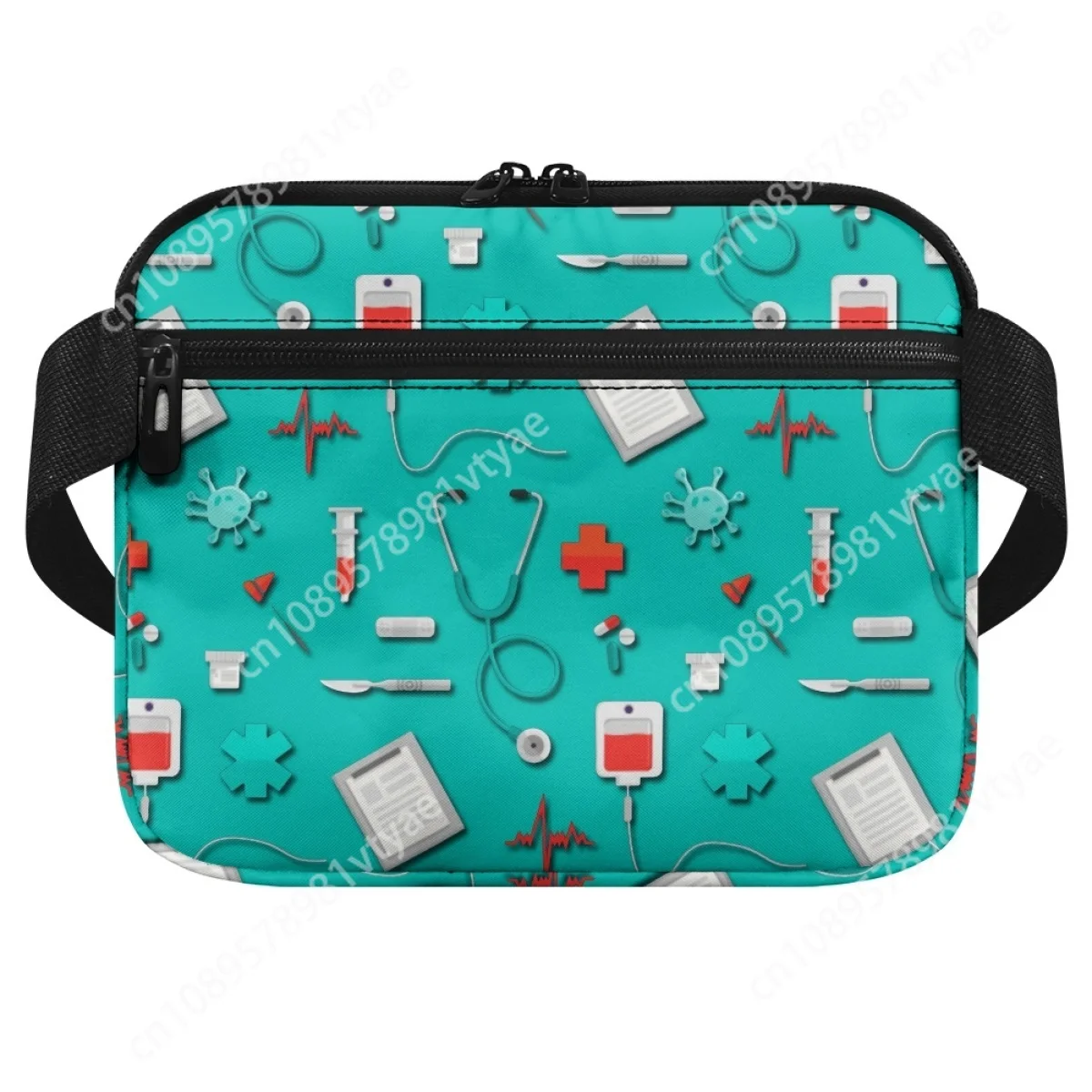 Medical Nursing Equipment Print Adjustable Waist Bag Portable Practical Multi-Pocket Belt Bag Fanny Pack for Pharmacists Doctor