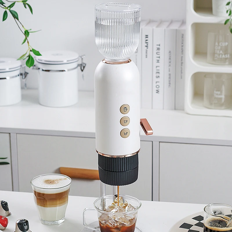 

Italian Coffee Maker Semi-automatic Coffee Machine Compatible Capsule Portable Home Mini Small Office