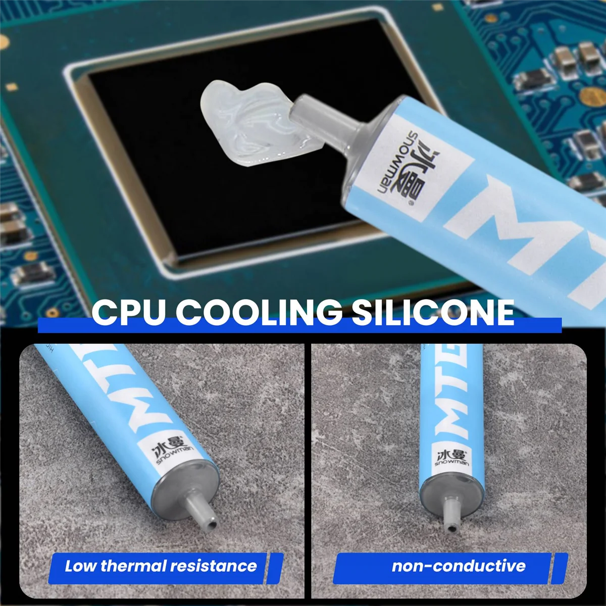 SNOWMAN MTG10 Thermal Paste, Silicone Grease CPU Thermal Paste, Desktop Notebook Image Chip Silicone Thermal Paste