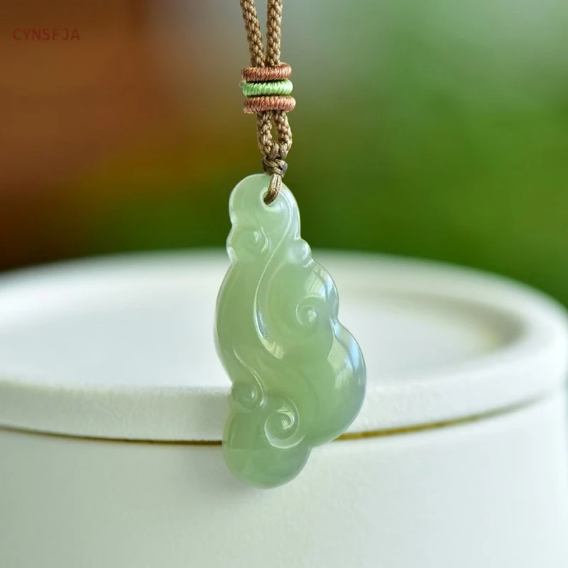 

CYNSFJA New Real Certified Natural Hetian Nephrite Unisex Lucky Amulets Charms Ruyi Jade Pendant High Quality Blessing Gifts