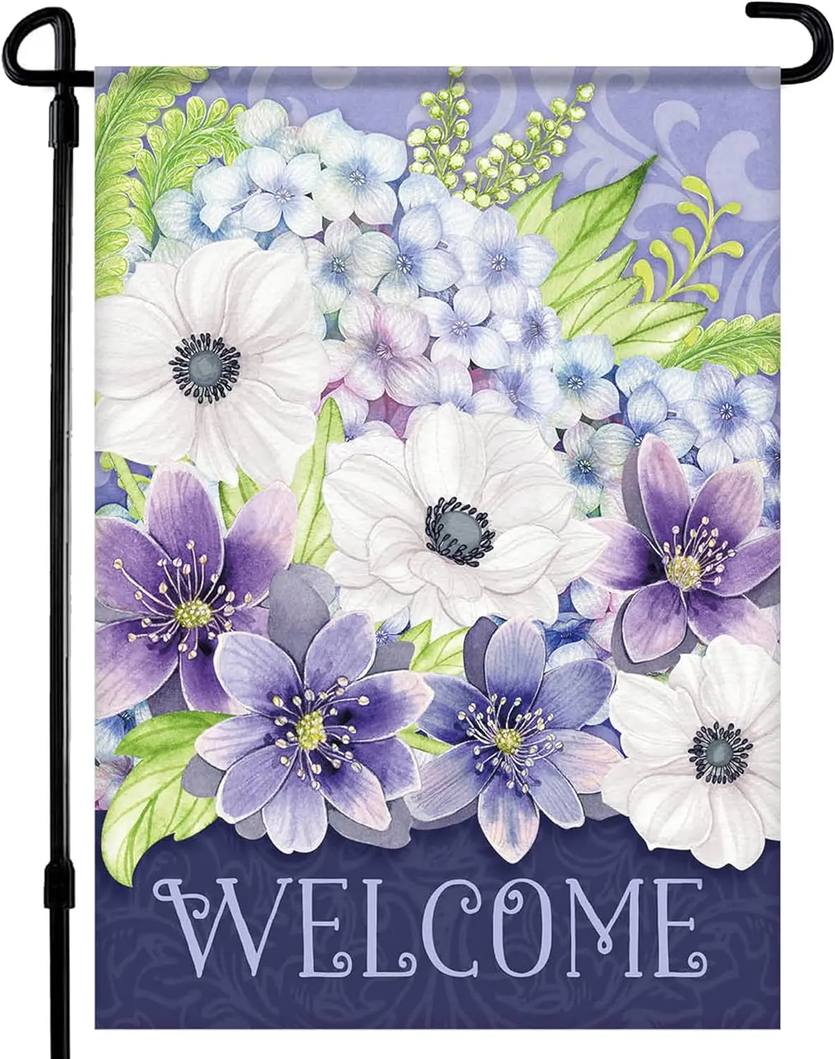 Spring Garden Flags 12.5x18 Double Sided - Floral Welcome Bouquet Flag Printed in Premium Polyester - Seasonal House Welcome Ban