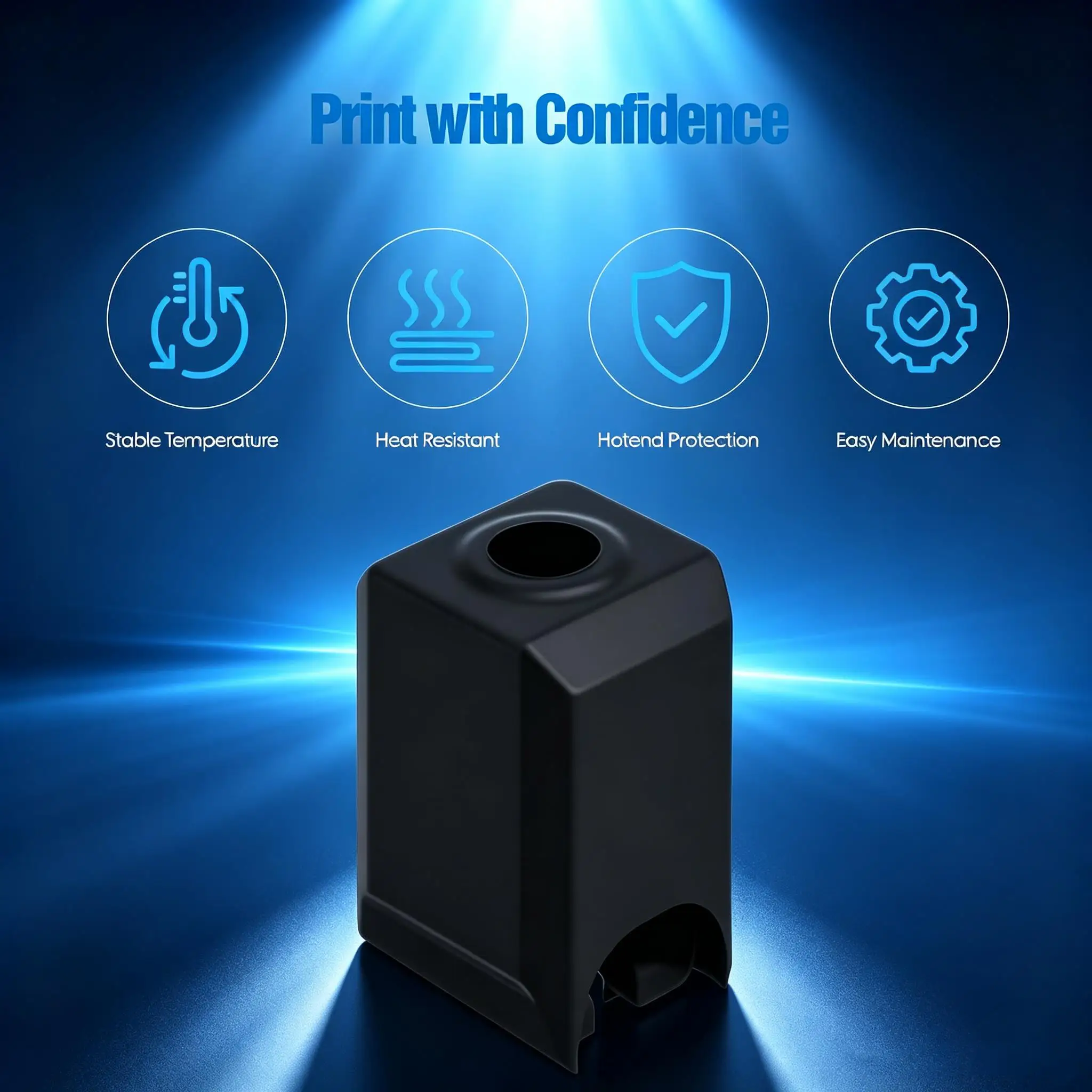 For Bambu Lab X1 X1C P1P P1S 3D Printer Hotend Silicone Sock, High Temp Heat Insulation Cover 1/2/3/4/5/10PCS