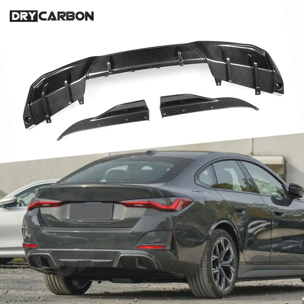 

Dry Carbon Fiber Rear Bumper Lip Diffuser For BMW 4 Series I4 Electric Sedan M50 eDrive40 Tuning 2021+ Car Accessories