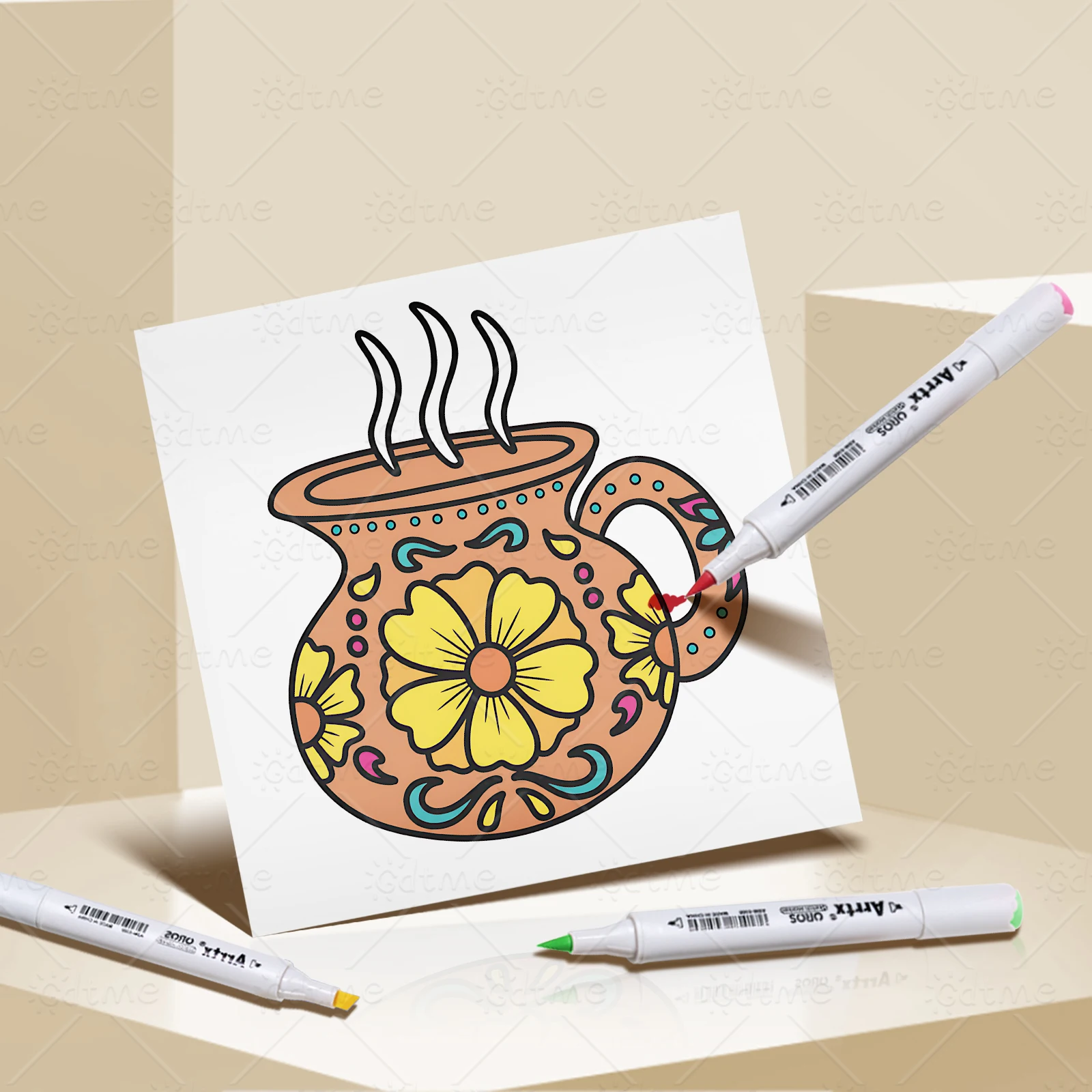 MEXICAN TREATS Malbuch für Erwachsene mit niedlichen, gemütlichen täglichen Aktivitäten zur Entspannung (Cozy Spaces Coloring) – Detail 6