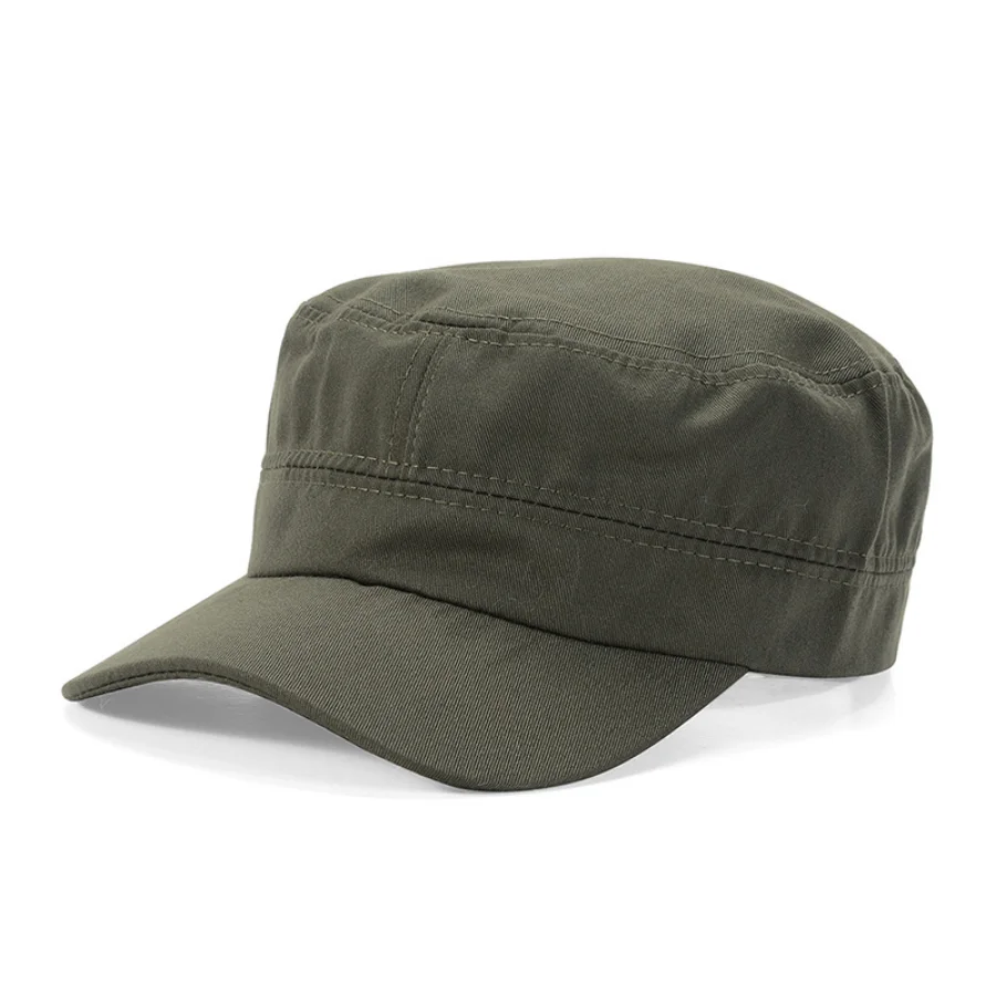 Sombrero de sol plano de Color sólido para hombre y mujer, gorro de pico de pato transpirable para exteriores, protector solar ajustable, estilo militar clásico