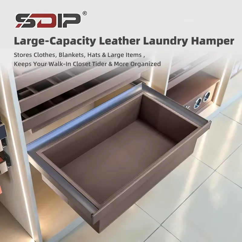 for Wardrobe Accessory Leather Basket Storage Box Bedding Coat Organization Solutions