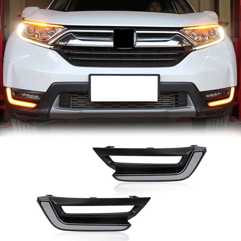

Gobison Daytime Running Light Led Front Fog Lamp DRL Daylight for Honda CRV CR-V 2017 2018 Fog Light