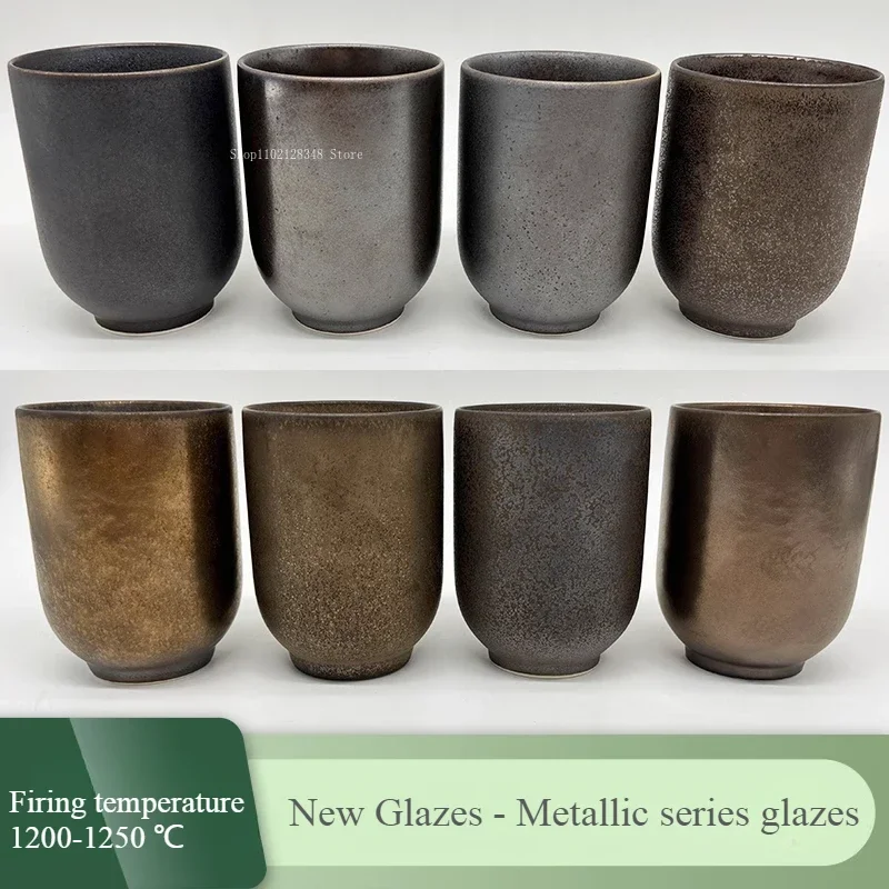 Esmalte de cerámica de 500g, esmalte artístico de temperatura media, esmalte de Metal dorado, horno de oro bronce, Material de enseñanza de cerámica, horno eléctrico de cocción