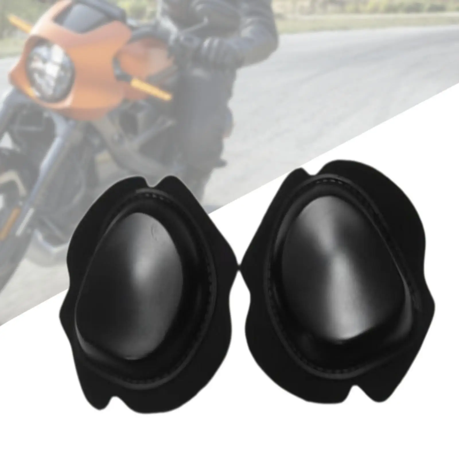 2x Motorcycle Knee Guard Pads Black Cycling Knee Protector for Mountain