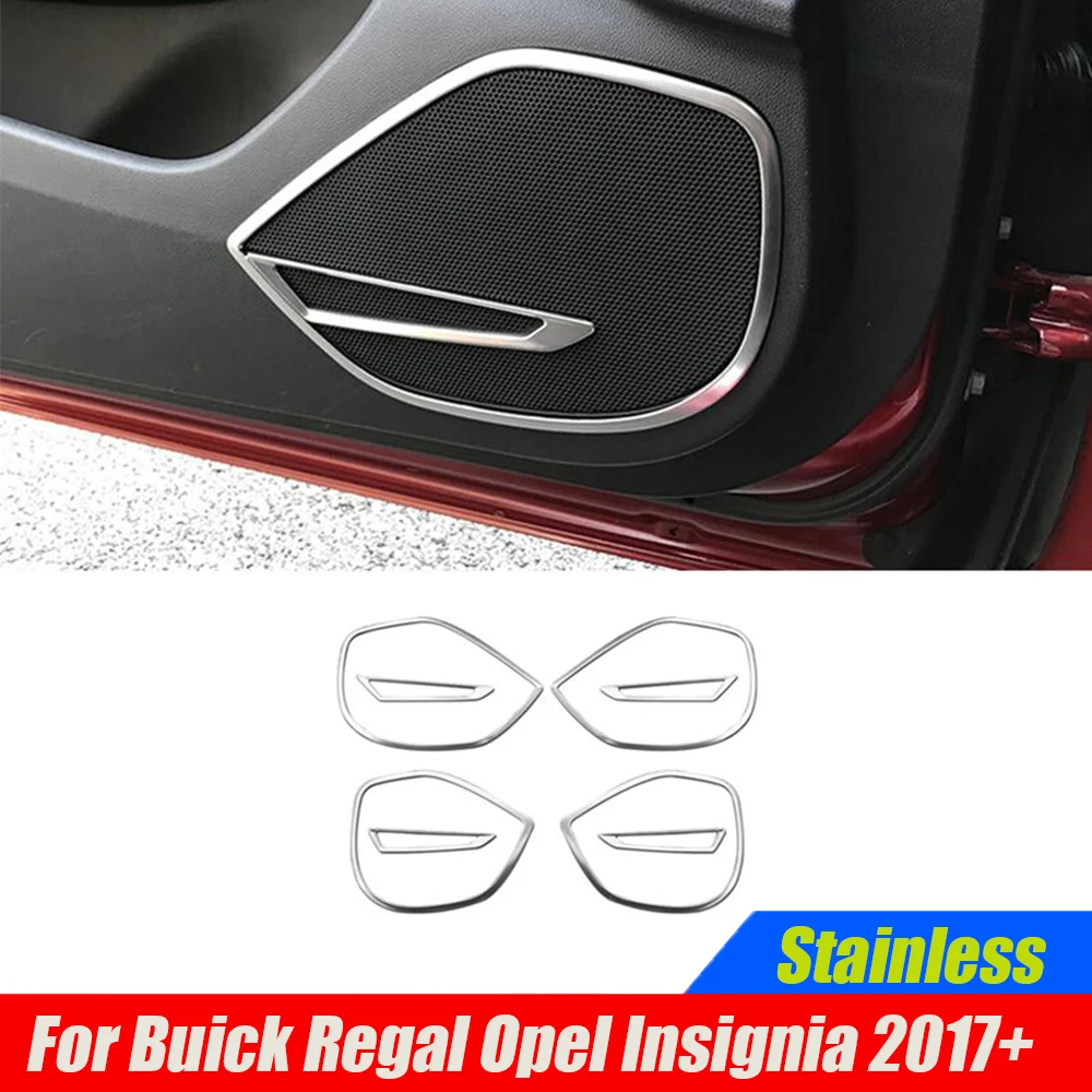 

Stainless steel Car door speaker audio Horn frame cover trim accessories For Buick Regal Opel Insignia 2017 2018 2019 2020 2021