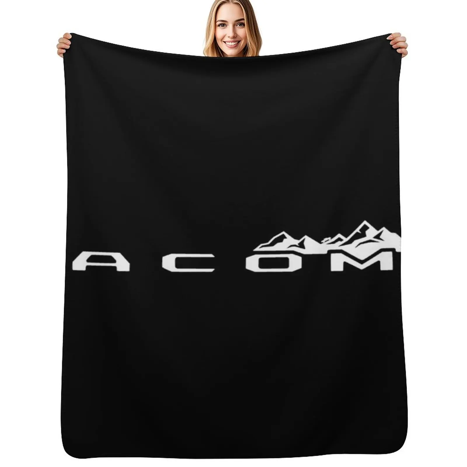 Tacoma Truck Mountains Tailgate Script Throw Blanket Soft Breathable Blanket for Night Sleeping