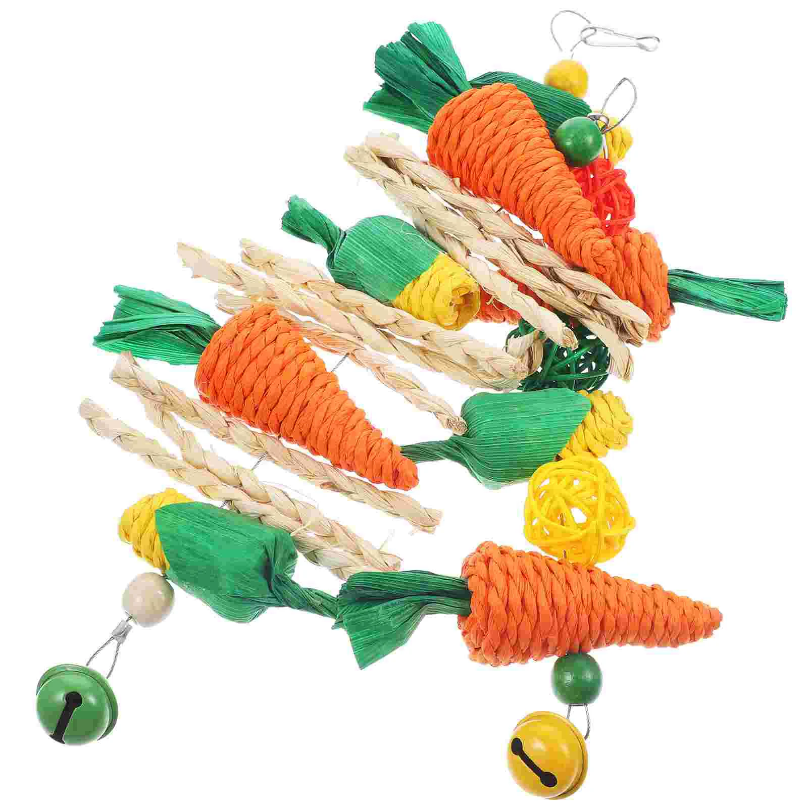 

2 Pcs Indoor Hamster Chews Baby Animal Pet Straw Rope Rodent Guinea Pig Accessories