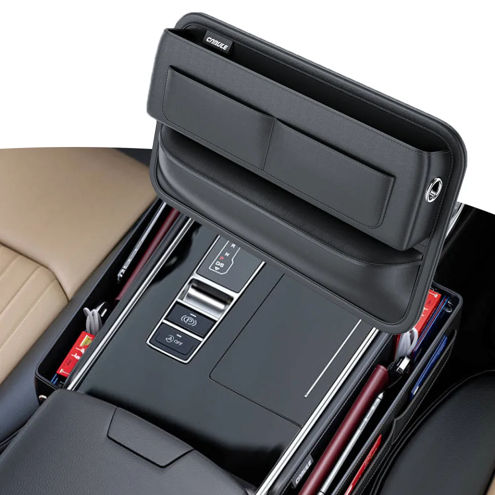 

Interior Accessories Car Seat Crevice Storage Bag PVC PU Leather Center Console Armrest Hidden Box Car Stowing Tidying Universal