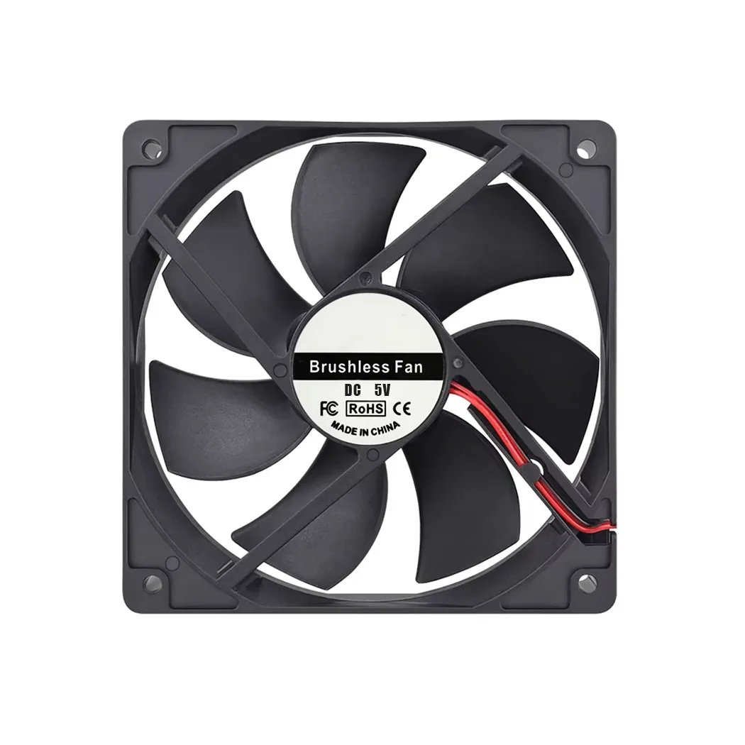 120x120x25mm 120mm Case Afzuigventilator DC Borstelloze 5V 12V 24V 12cm Radiator 2PIN USB 12025 Koeler voor PC Computer Case Cooling