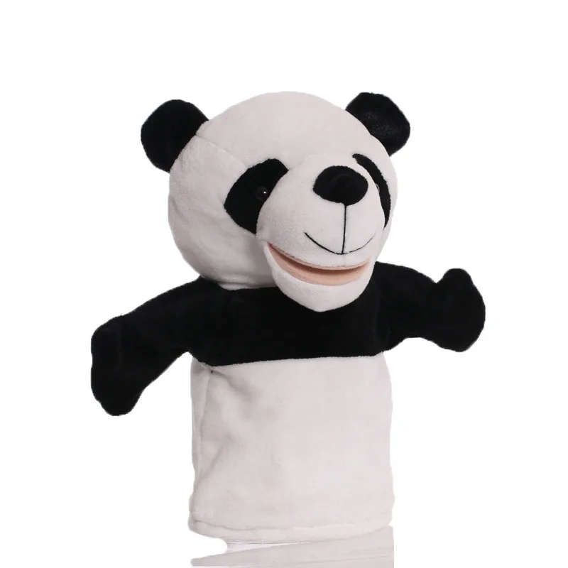 Animal Hand Puppet Baby Educational Cartoon Plush Toy Pretend Telling Story Soft Doll Stuffed Plushies Fidget Kid Birthday Gifts
