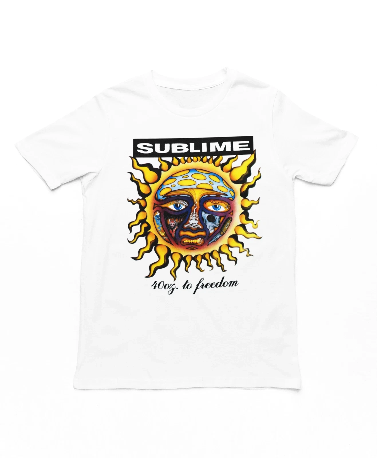 

Мужская футболка Sublime 40 Oz To Freedom, классическая футболка в стиле рок-н-ролл, новая белая и черная футболка