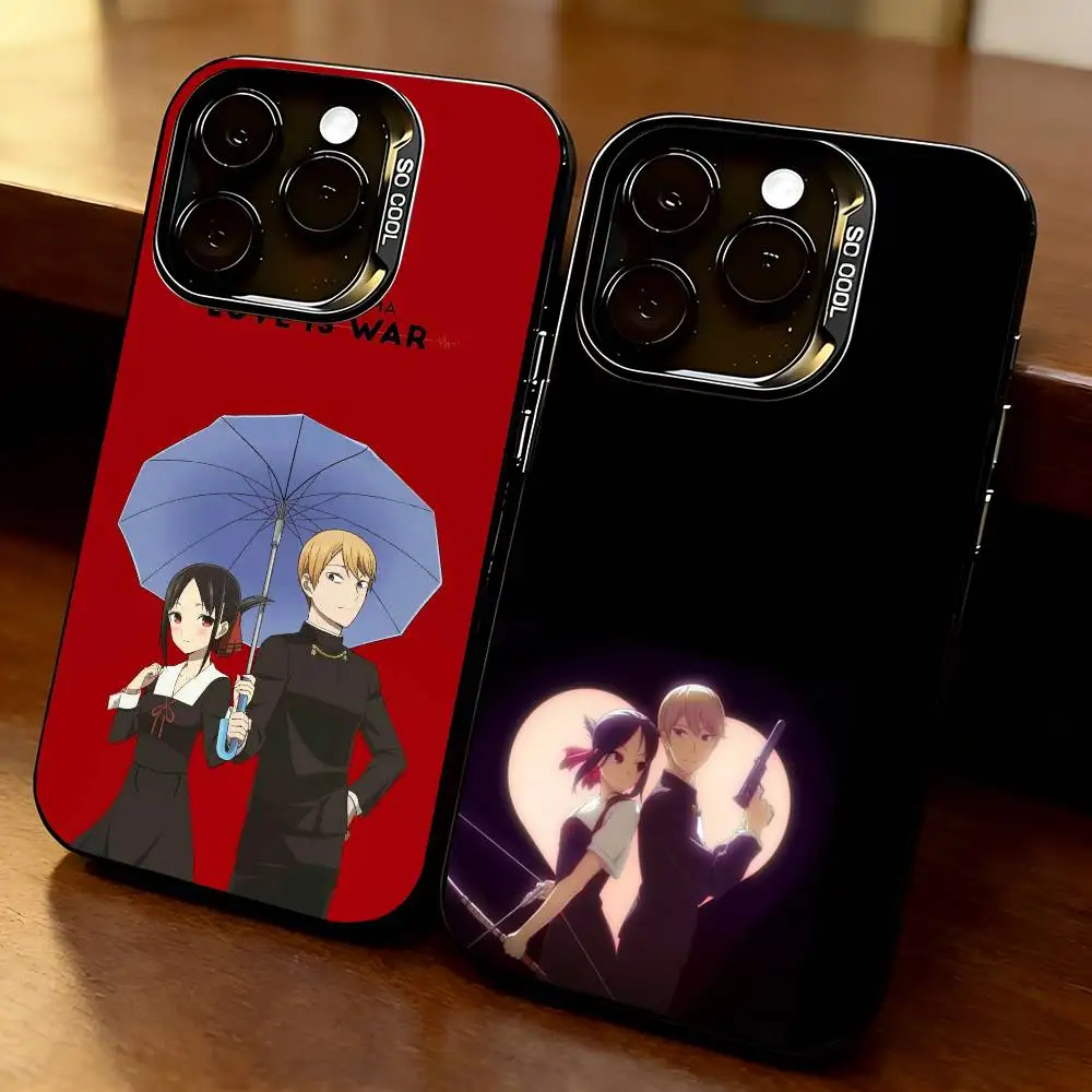 

Kaguya-a Sama L-Love Is War Phone Case For iPhone 17,16,15,14,13,12,11 Plus,Pro Max,XS,Colorful Silver Phone case Funda Cover