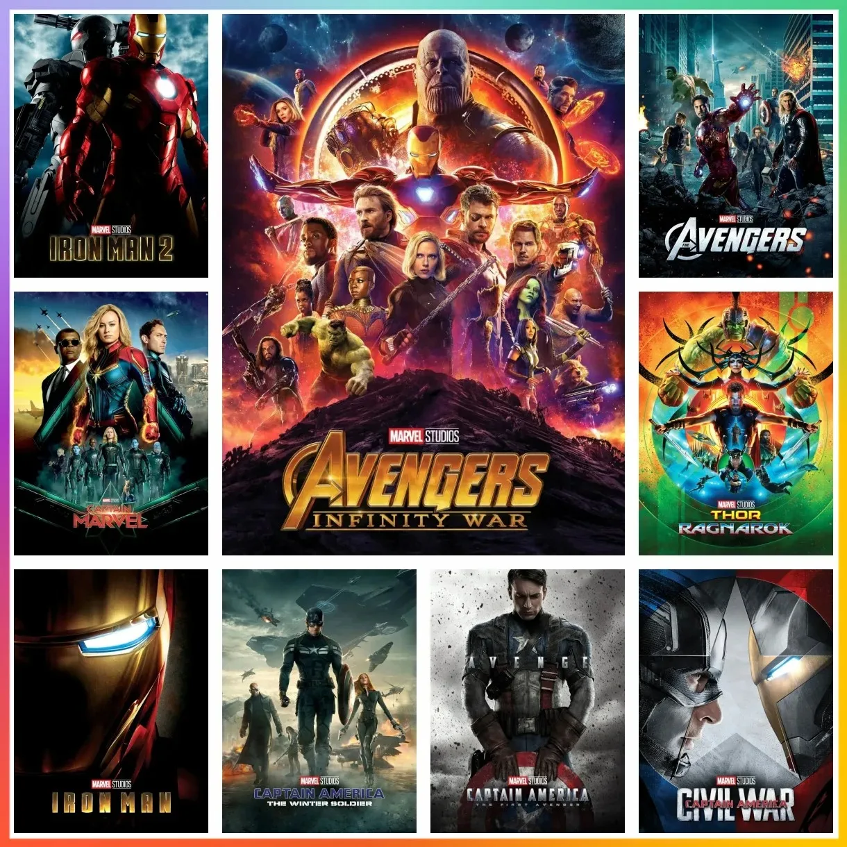 Marvel The Avengers Mosaic Embroidery Diamond Painting Cross Stitch Bathroom Adult 5D DIY Art New Collection Large Canvas Offers