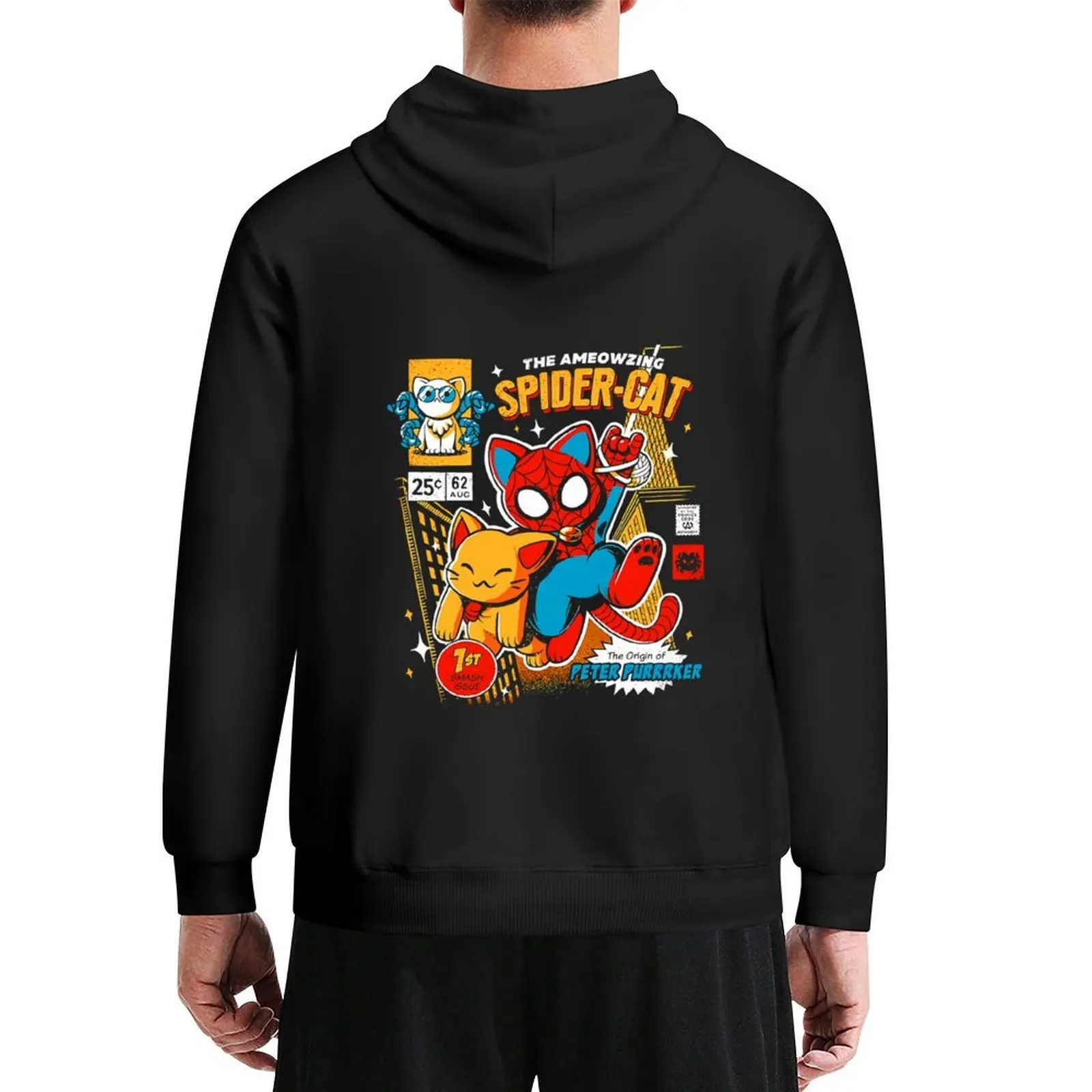 

the ameozing spider cat t - spider cat hoodies - spider cat Hoodie men's sweat-shirt set hooded shirt hoodie for men