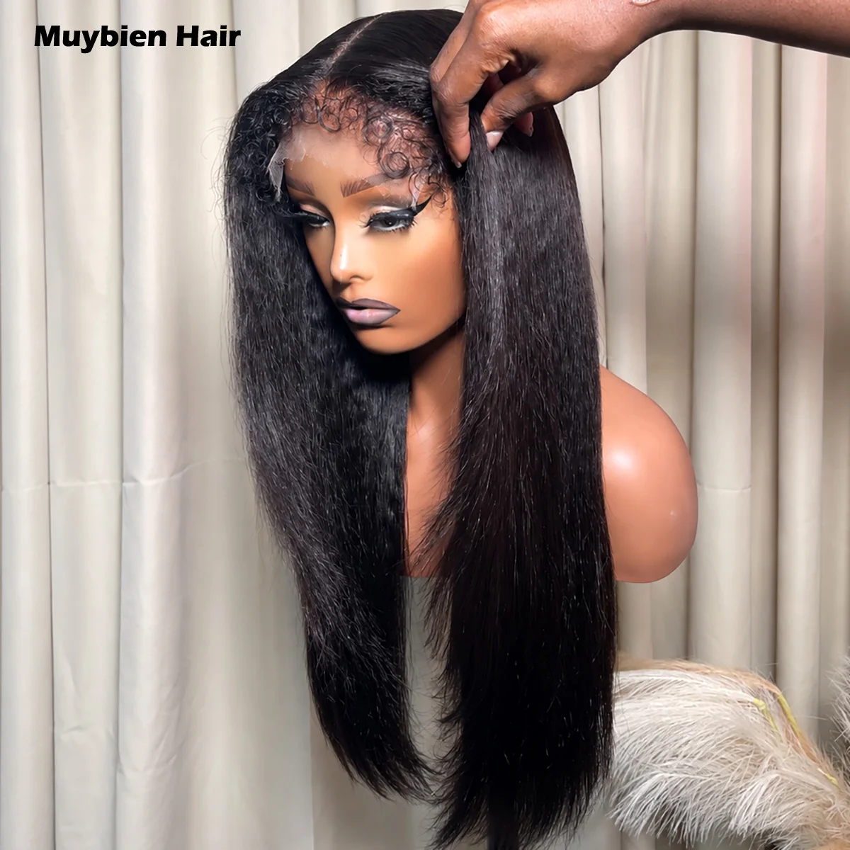 Kinky Straight 5by5 HD Lace Wig with Baby Hair 100% Human Hair KKS 13x6 13x4 HD Lace Front Glueless Wigs for Woman Pre Plucked