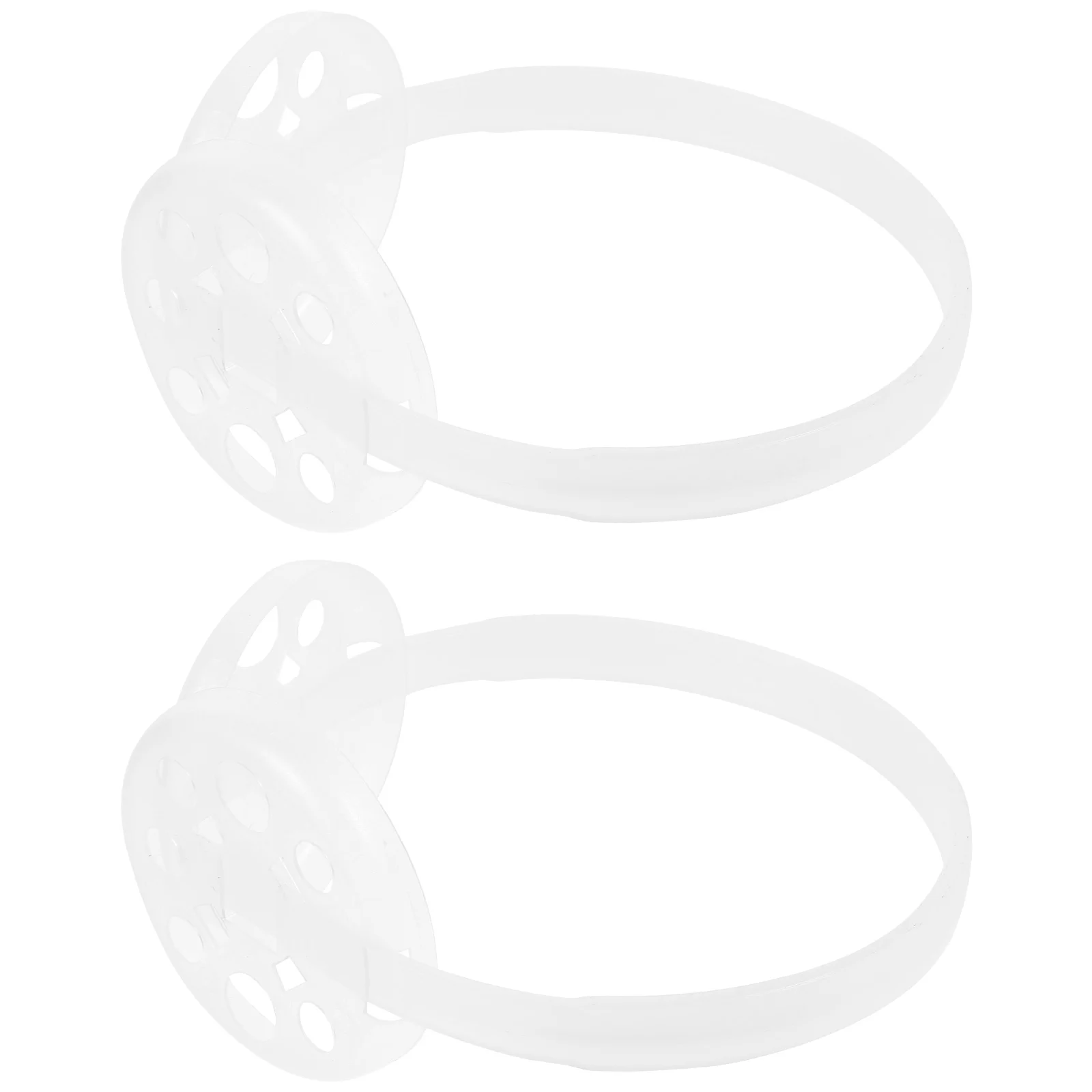 

2 pcs Earmuff Frame Holder Rack Shelf for DIY Warm Winter Ear Cup Plastic White Practical Sturdy Safe Delicate Simple Fine