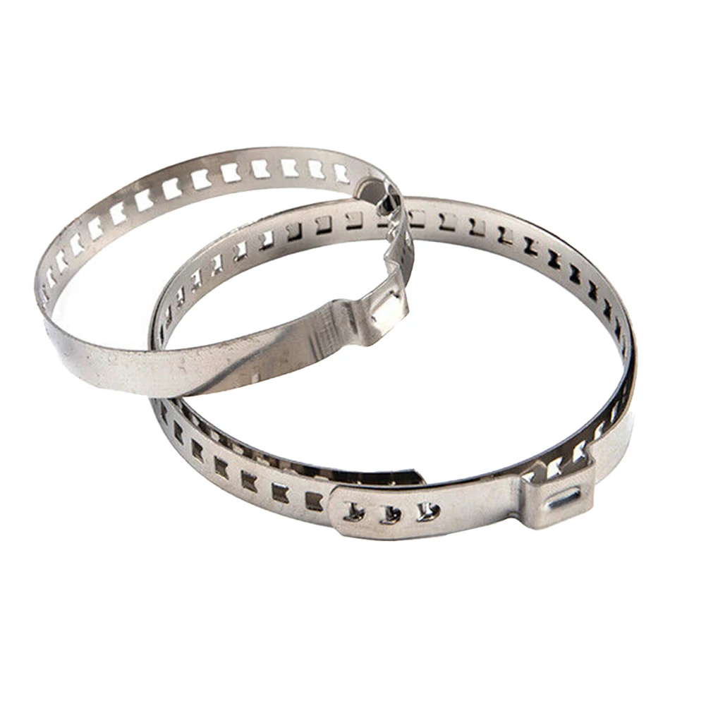Stainless Steel Boot Clamp Kit 1 Large 16 34in and 1 Small 6 89in Compatible with Various Vehicles for Easy Fitment