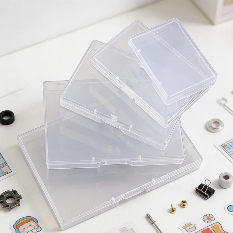 2026 NEW 1PCS Transparent Rectangular Plastic Box Dustproof Durable Storage Organizer Case Strong Jewelry Container Packing Box
