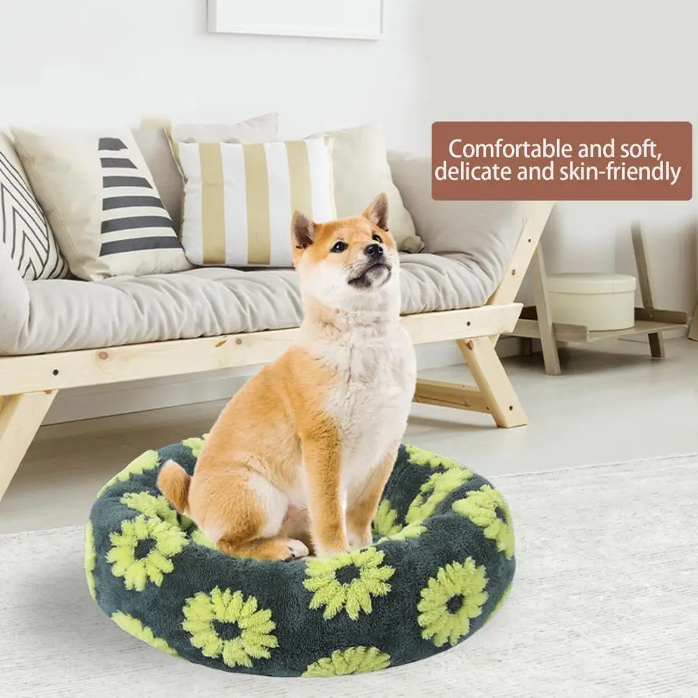 

Cozy Pet Bed for Puppies Ultra-soft Pet Bed Plush Round Donut Cat Nest Dog Cushion Bed Set Cozy Pet for Small Dogs Cats for Cats