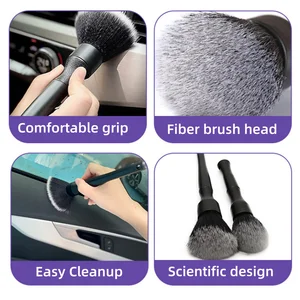 Escova de detalhamento ultramacia para carro Escova de detalhes supermacia para interior de automóveis com cerdas sintéticas Escova para varrer poeira do painel do carro 8 principais vendas espanador escova - №8