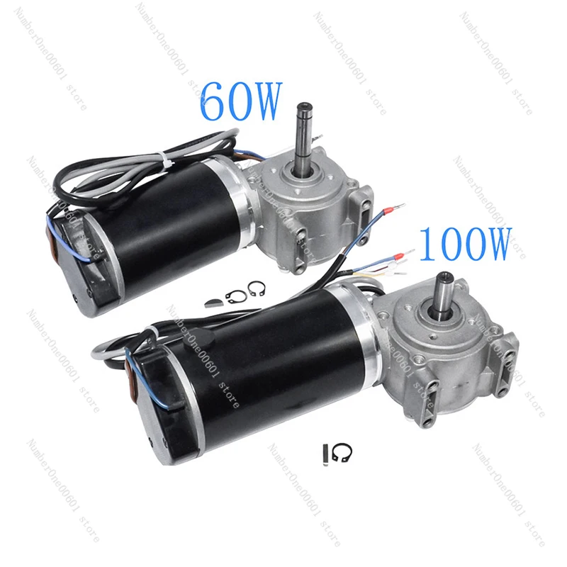 DC 24V 60W 100W High Torque Worm Gear Motor Intelligent Encoder Electric Door Motor for Hotels Automatic Door 220/250RPM