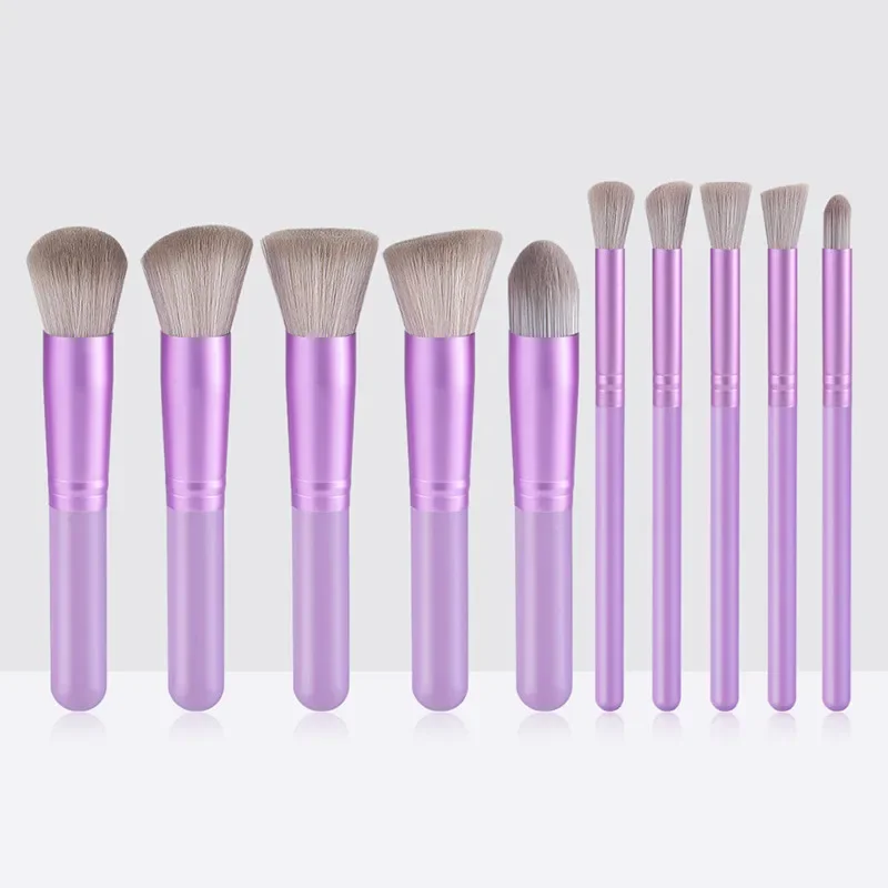 10PCs Minin Makeup Brush Set Cosmetict Makeup For Face Make Up Tools Women Beauty Professional Foundation Blush Eyeshadow