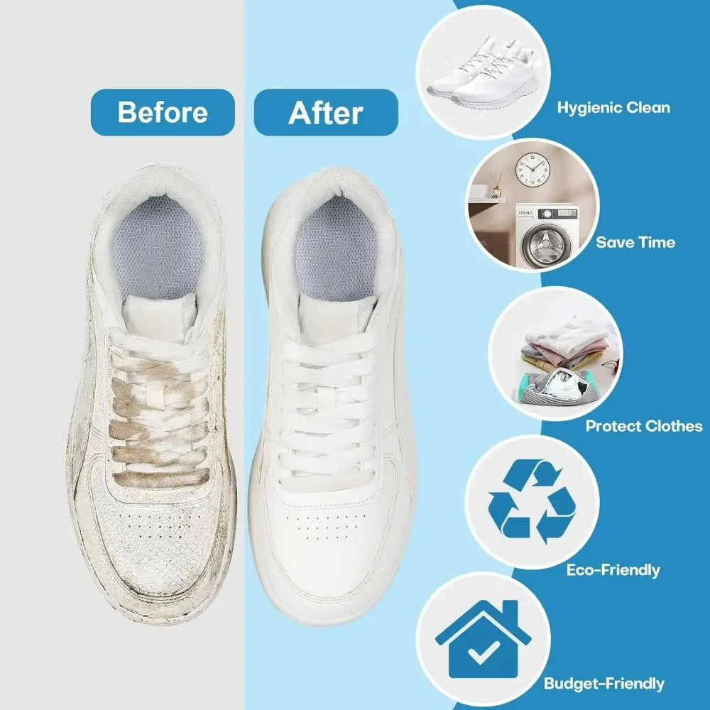 2 قطعة حقيبة غسالة الأحذية قابلة لإعادة الاستخدام حذاء رياضة حقيبة غسيل الأحذية حقيبة تنظيف الأحذية للغسالة والمجفف أكياس الغسيل الملحقات