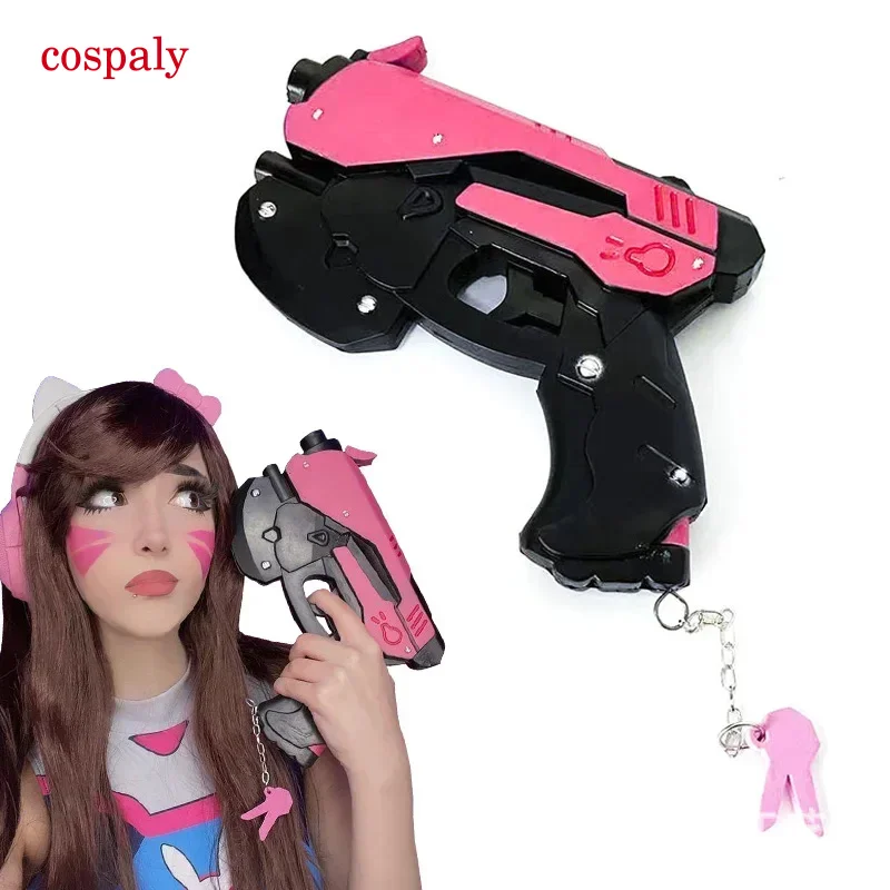 A Game D.VA Cosplay Gun OW DVA Cosplay Weapons Prop Accessories PU Foam Toy Pistol Gun Halloween Christmas Kids Gift