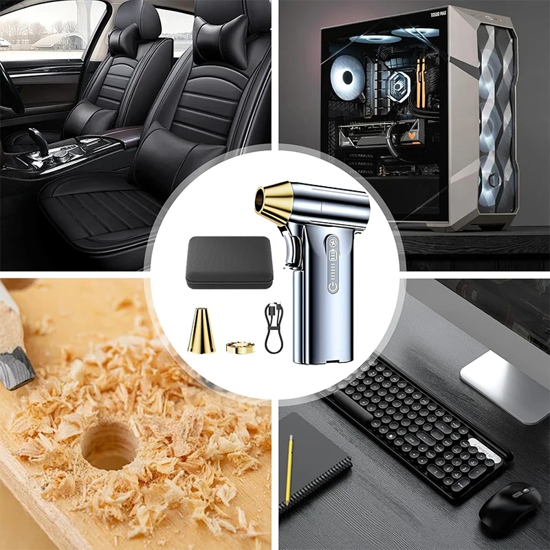 130000 RPM hurricane handheld dust blower can be used for snow blowing barbecue assistance car cleaning Cordless dust blower