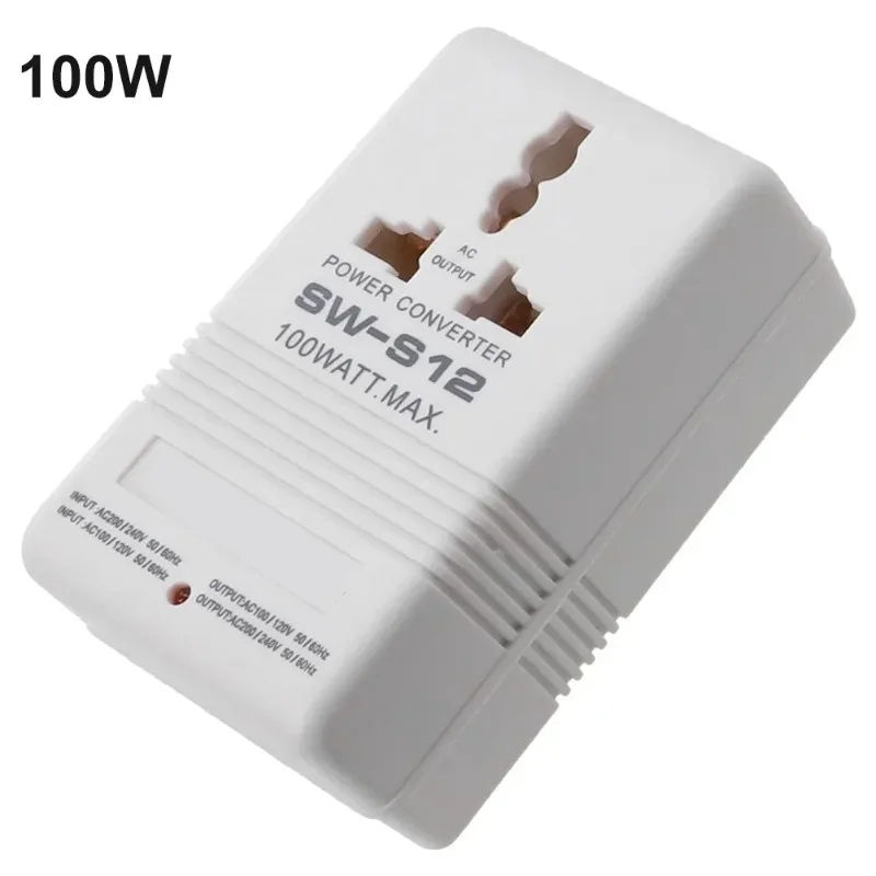 SW-S12 100W Bidirectional Voltage Transformer Step Up Down Power Converter 110V-120V To 220V-240V Travel Plug Adapter