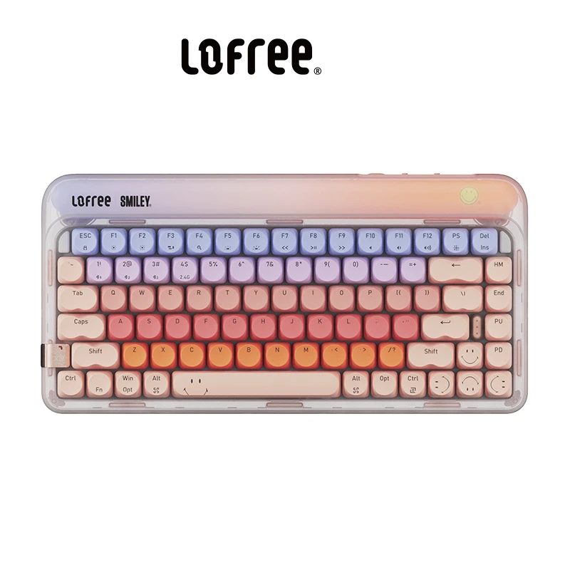 

Lofree SMILEY smiling face co-branded wireless Bluetooth mechanical keyboard for girls office three-mode hot-swappable 84 keys