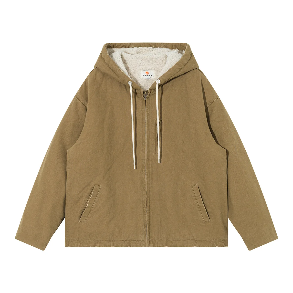 

Зимняя утолщенная внутренняя куртка из овечьей шерсти для мужчин и женщин, уличная одежда, винтажная свободная повседневная теплая куртка-карго с капюшоном, пальто Cityboy, верхняя одежда