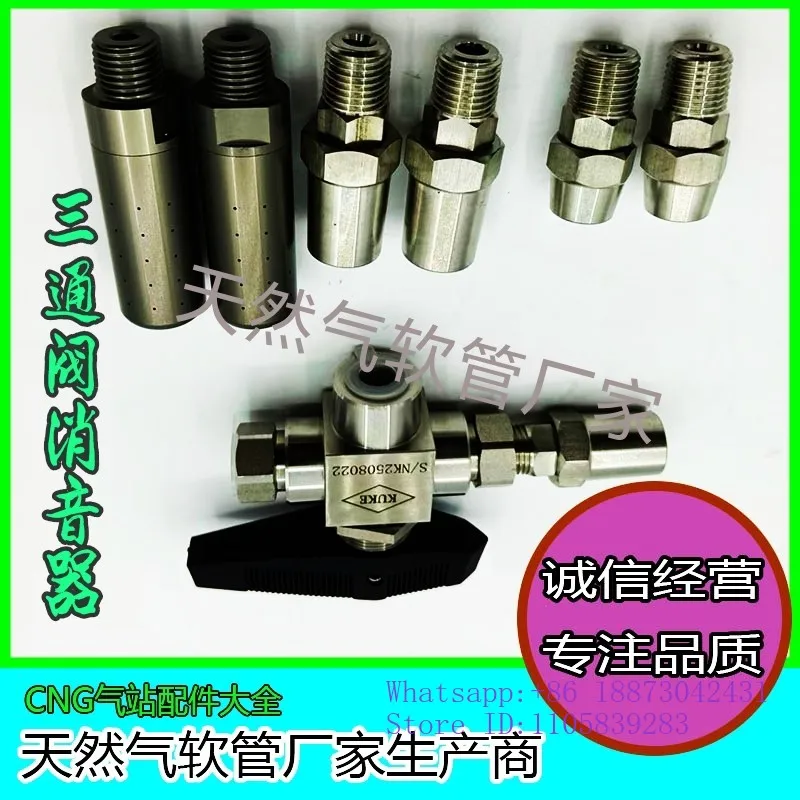 CNG Gas Pump Valve, Gas Station Accessories, Two-Position Three-Way Valve 1pcs
